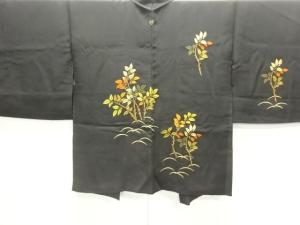 枝葉模様刺繍一ツ紋絵羽織